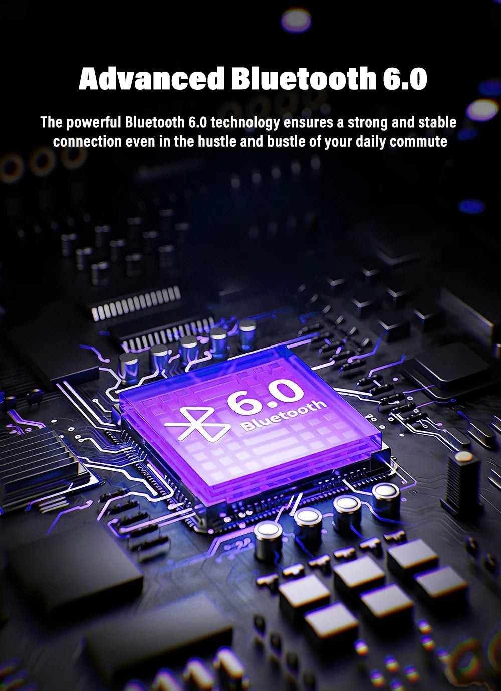 HTC NE70 Bluetooth V6.0 Headphones Smart Touchscreen Wireless Earphones AI Translator Earbuds Gaming Earbuds HD Bass