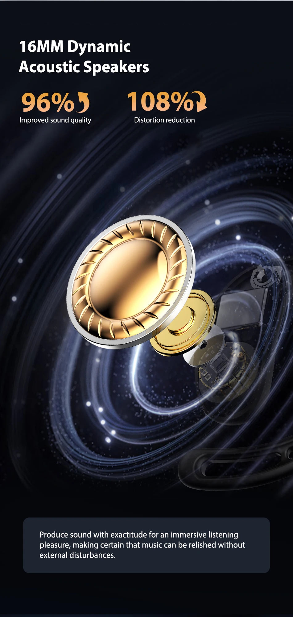 HTC NE35 Bluetooth V6.0 AI Translation Earphones OWS Sport Headphone Noise Reduction Calls Wireless Headphone Longlife HD Bass