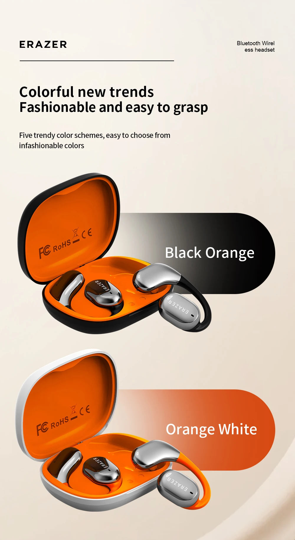 Lenovo QT02 AI Translation Wireless Earbuds with Touchscreen Charging Case