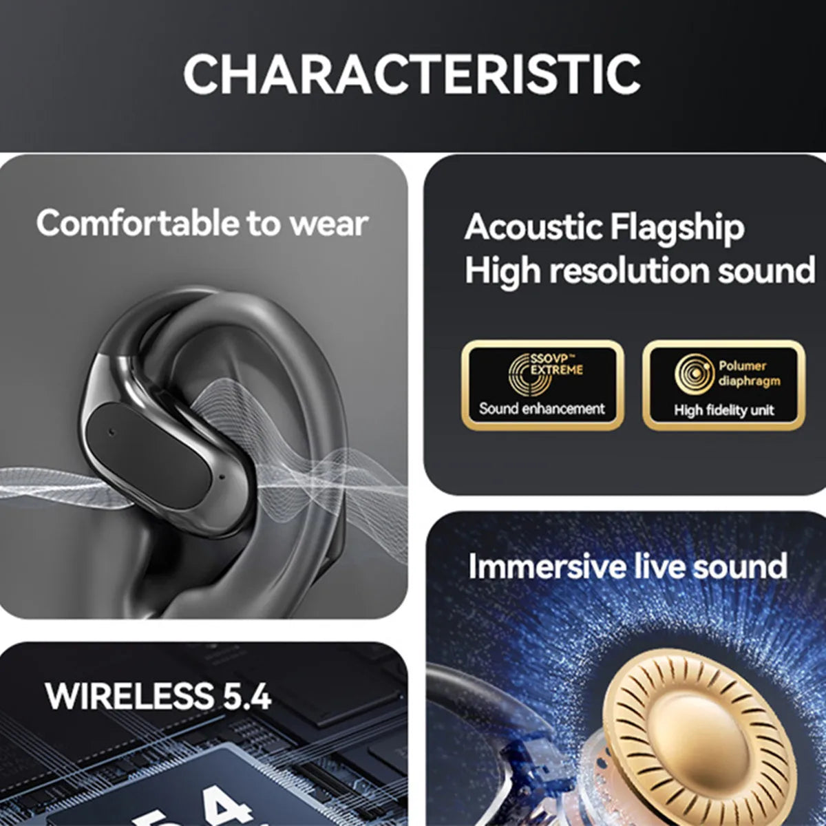 AI Real Time Translation Earbuds Portable Smart Touch Headphones Wireless Bluetooth Noise Headphones Translation 144 languages