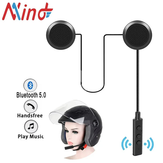 Velev Bluetooth Motorcycle Helmet Headset BT5.0 Wireless Riding Headphone Anti-interference Motor Bike Handsfree Helmet Headsets