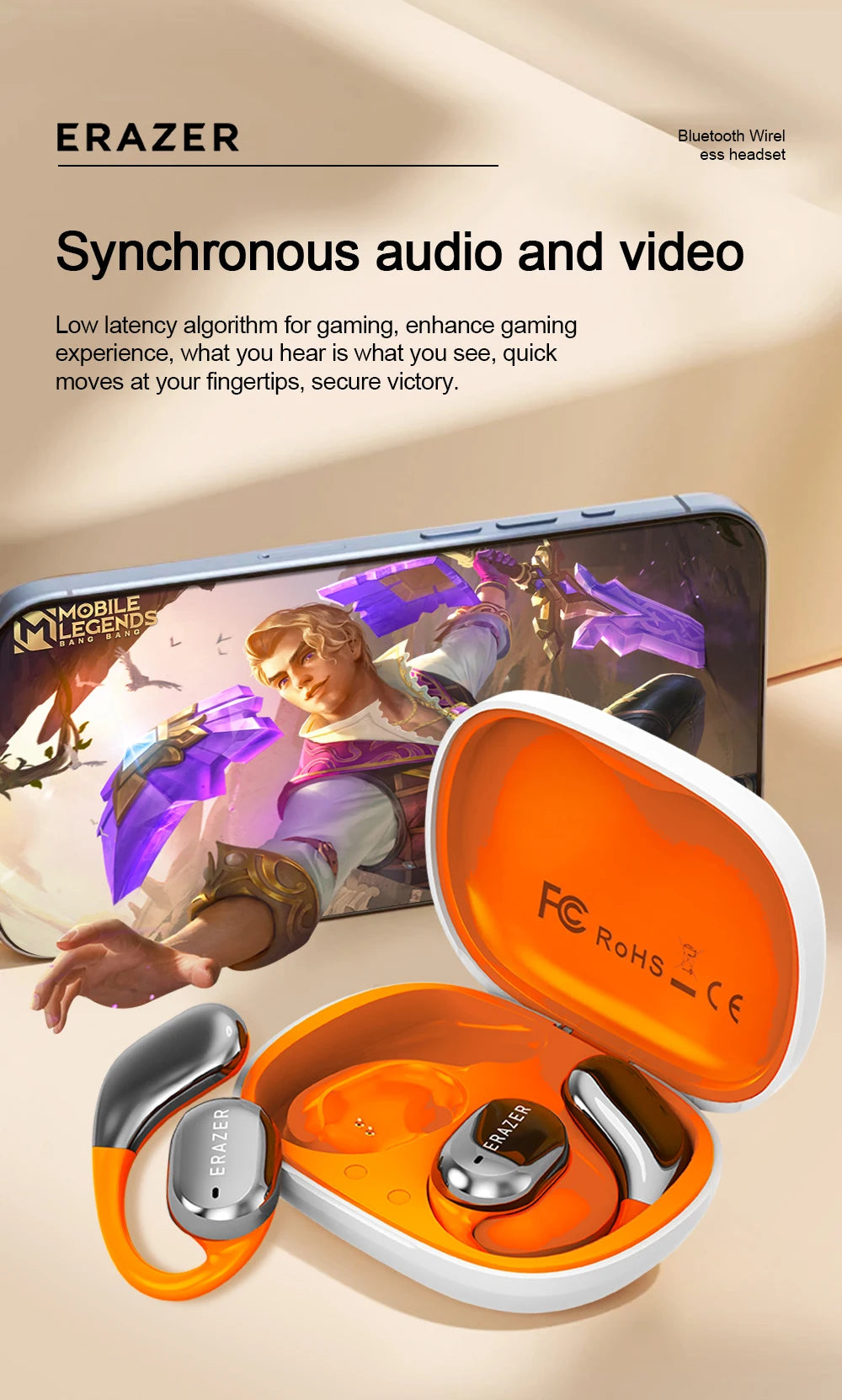 Lenovo QT02 AI Translation Wireless Earbuds with Touchscreen Charging Case