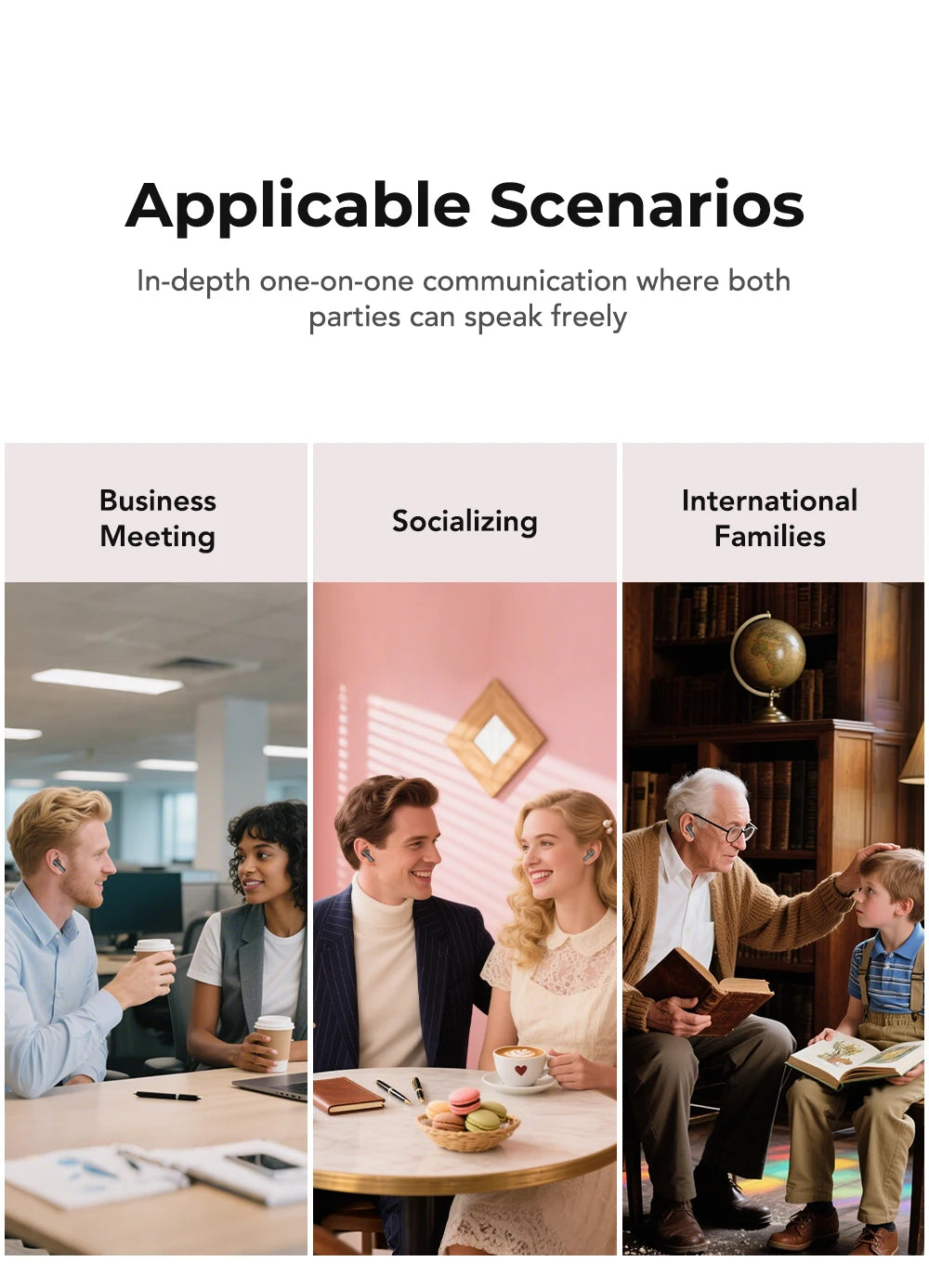 HTC NE40 TWS Bluetooth 6.0 Earbuds with AI Translator & Noise Reduction Mic